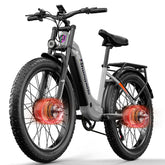 shengmilo Electric Mountain Bike MX06pro Dual Motor 2000W,Top Speed 15 mph, 60 km range, 840 watt-hours, 26’ - grey