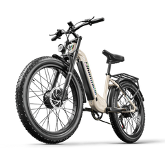 shengmilo Electric Mountain Bike S700 Dual Motor 2000WTop Speed 15 mph, 60 km range, 840 watt-hours, 26’ - grey