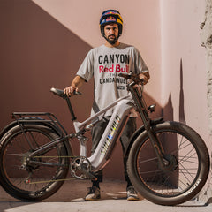 shengmilo Electric Mountain Bike S600pro Dual Motor 2000W Top Speed 15 mph, 60 km range, 26’ - grey