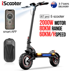iScooter iX7Pro 2000W Off-Road Electric Scooter,60 km/h,80 kmRange,48V15Ah,Professional Off-Road E-Scooter for Adults