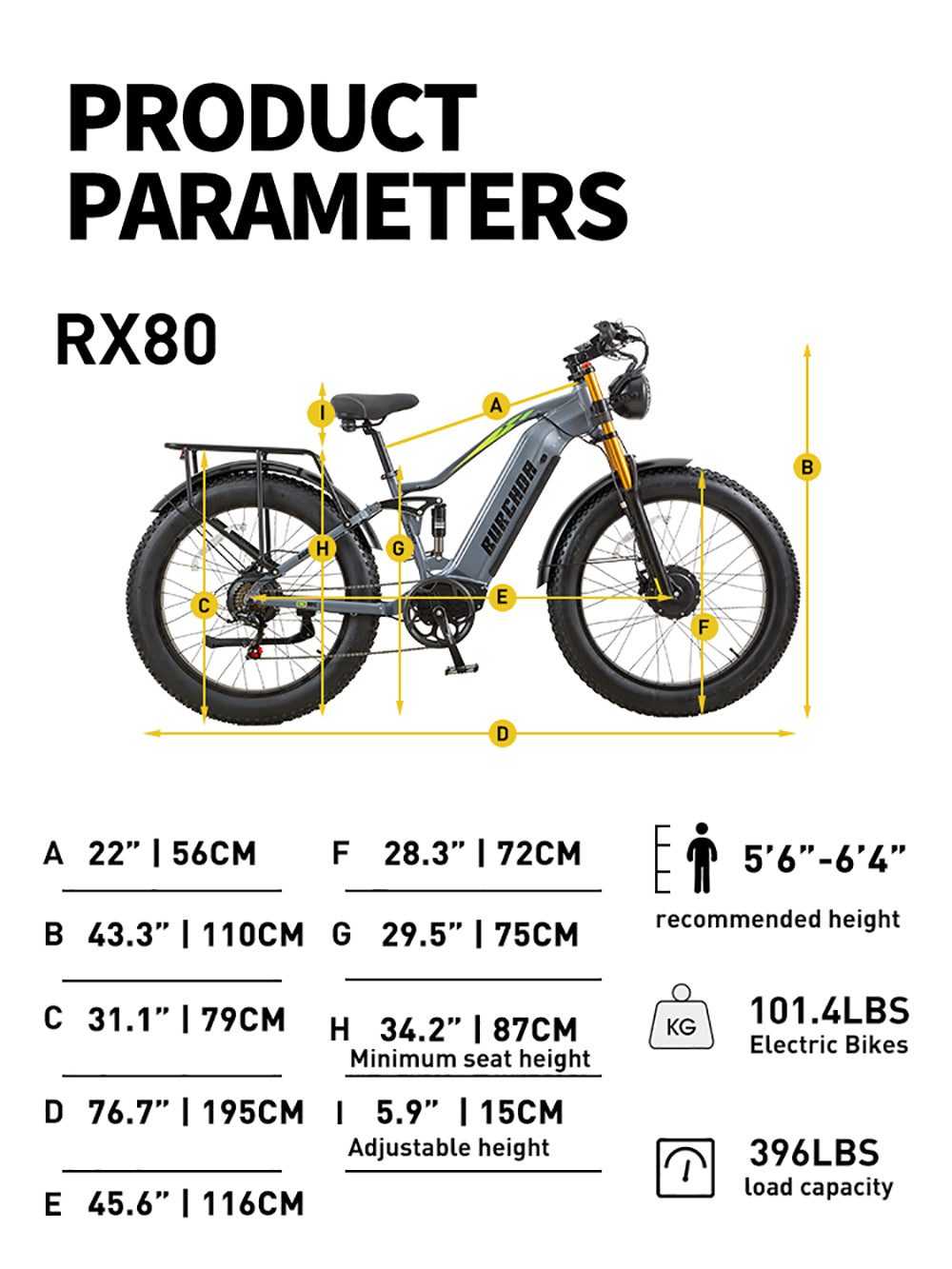 Burchoa Rx80 BURCHDA RX80 Dual Motor 2000W Electric Mountain Bike, 26-inch 4.0 Fat ...