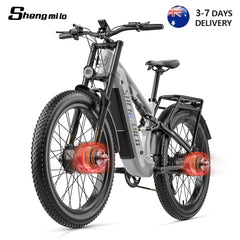 shengmilo S600pro Dual Motor 2000W 48V25AH Electric Mountain Bike , 80 km range