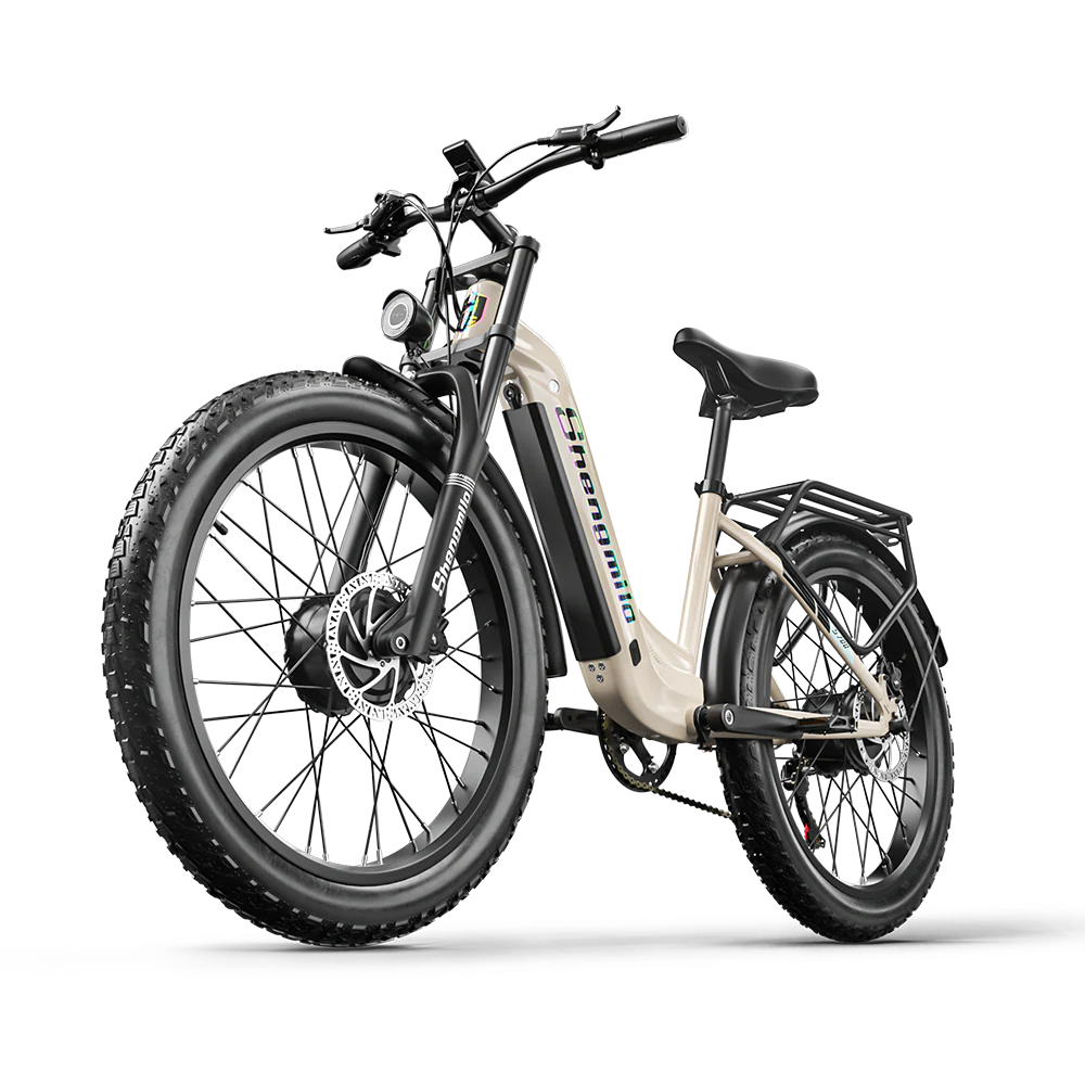 shengmilo Electric Mountain Bike S700 Dual Motor 2000WTop Speed 15 mph, 60 km range, 840 watt-hours, 26’ - grey