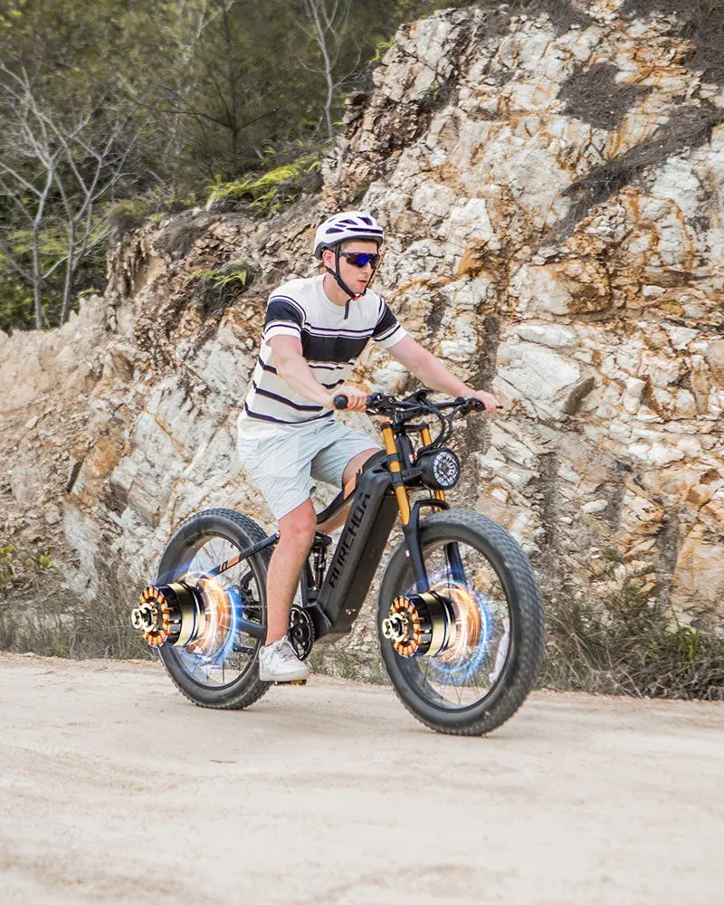 BURCHDA HC26 2500W Dual Motor Fat Tire EBike, 48V30AH Long Range,26Inch MTB Electric Bicycle for Adults,Off-Road,City Commuting