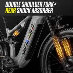 shengmilo S600pro Dual Motor 2000W 48V25AH Electric Mountain Bike , 80 km range