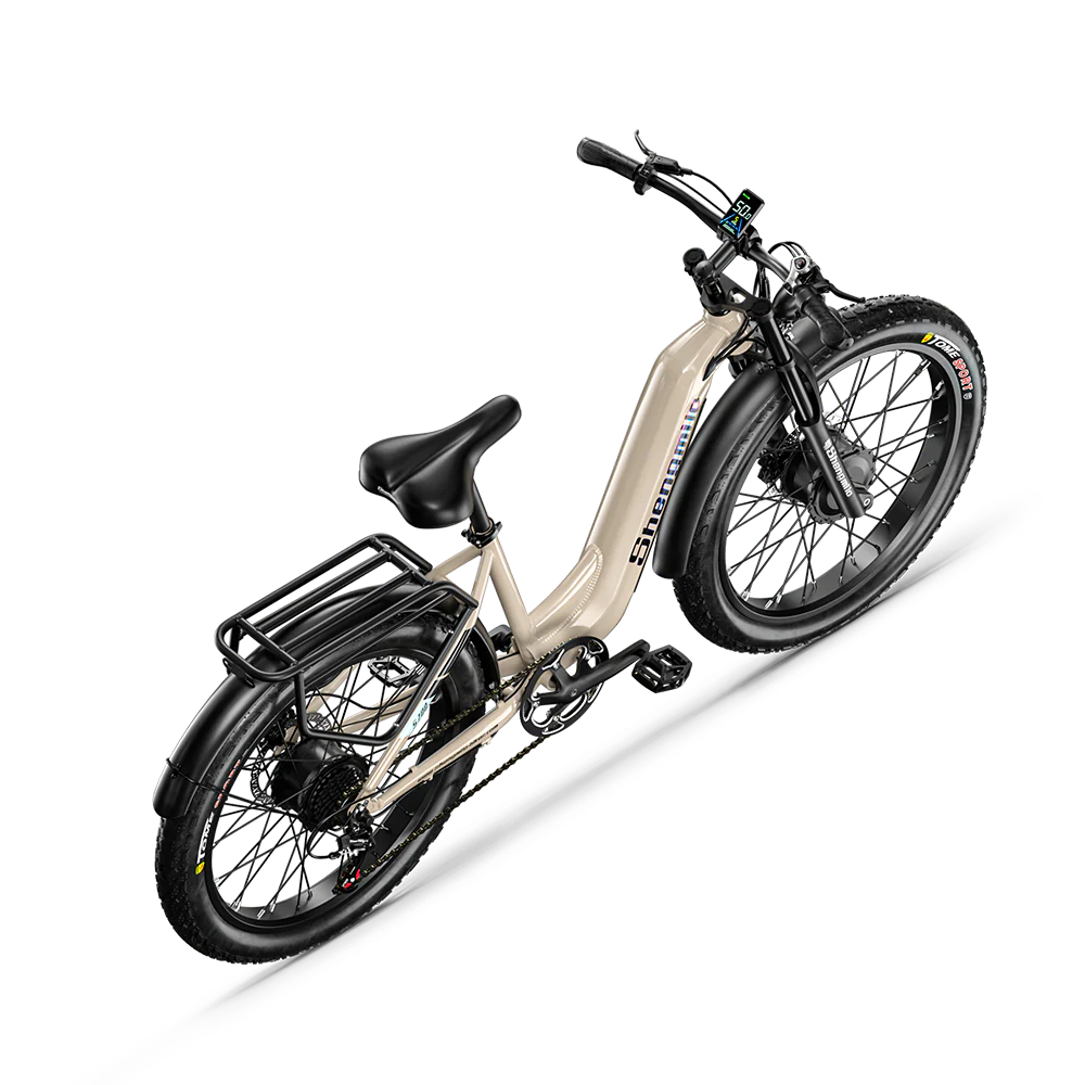 shengmilo Electric Mountain Bike S700 Dual Motor 2000WTop Speed 15 mph, 60 km range, 840 watt-hours, 26’ - grey