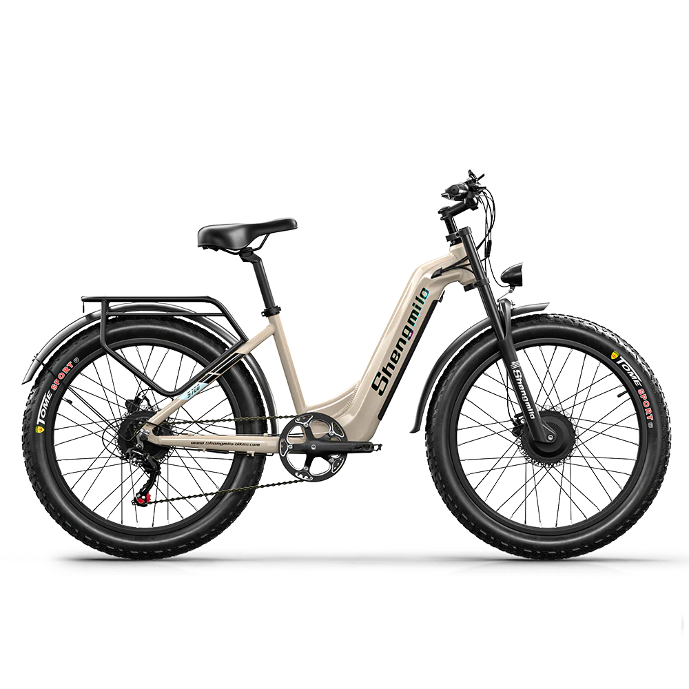 shengmilo Electric Mountain Bike S700 Dual Motor 2000WTop Speed 15 mph, 60 km range, 840 watt-hours, 26’ - grey