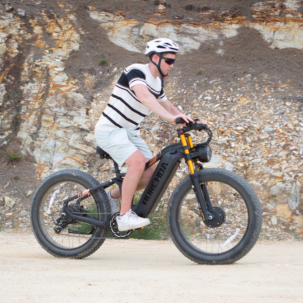 BURCHDA HC26 2500W Dual Motor Fat Tire EBike, 48V30AH Long Range,26Inch MTB Electric Bicycle for Adults,Off-Road,City Commuting