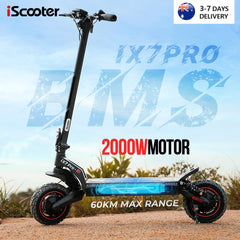iScooter iX7Pro 2000W Off-Road Electric Scooter,60 km/h,80 kmRange,48V15Ah,Professional Off-Road E-Scooter for Adults